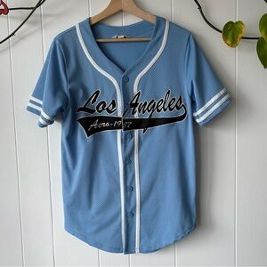 Aeropostale Blue and White Jersey | XS